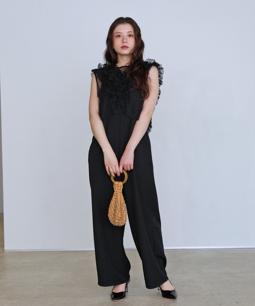 shetila（シェティラ） サロペット オーバーオール チュールベスト付き