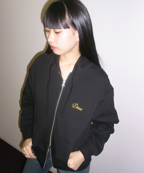 パーカー 「Dime/ダイム」 CURSIVE ZIP-HOODIE レディース : ZOZOTOWN