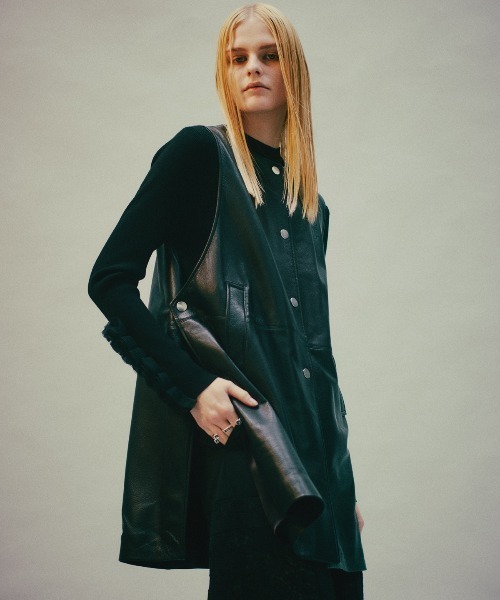 ADORE（アドーア） ジャケット ノーカラージャケット ゴートレザー