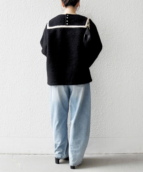 SHIPS any tシャツ any: バイカラー セーラー デザイン プルオーバー