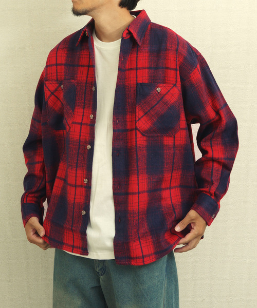 ZIP FIVE（ジップ ファイブ） シャツ オンブレ チェックネルシャツ