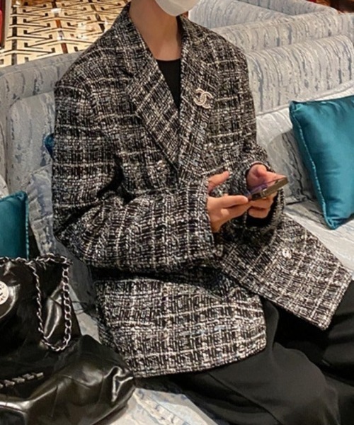 Otte ジャケット テーラードジャケット カジュアルツイードジャケット