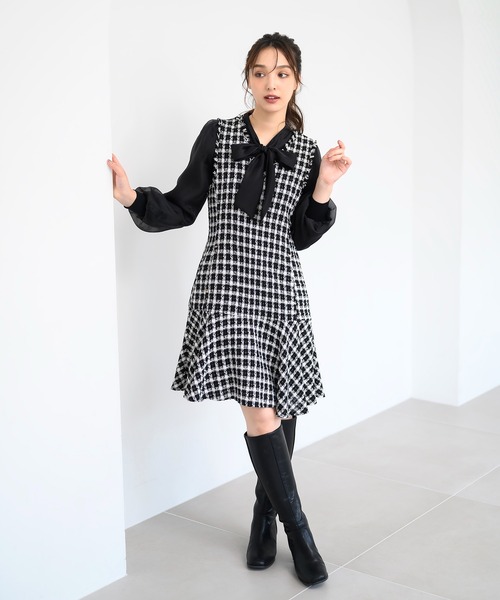 MISCH MASCH（ミッシュマッシュ） ジャンパースカート ツイードミニ