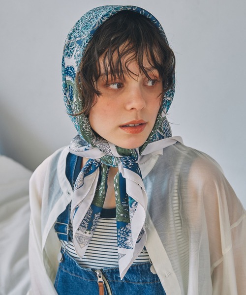 スカーフ バンダナ アソート ヴィンテージライク 大判マルチ 90×90cm