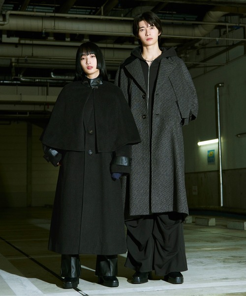 Ellno Loset（エルノロゼット） ステンカラーコート コート 2WAYケープ