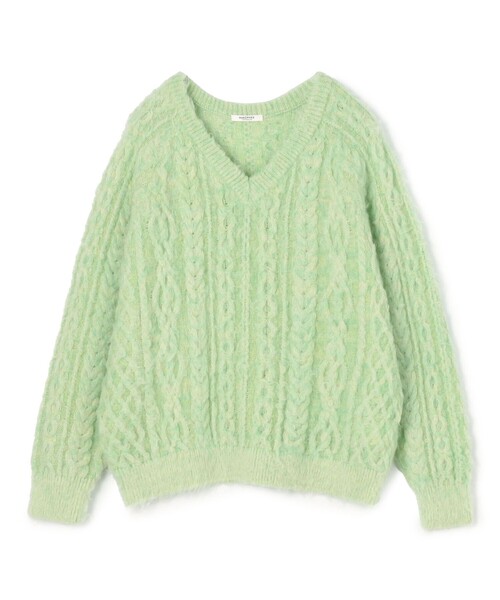 MACPHEE（マカフィー） ニット セーター モヘヤビンテージ Vネックプル