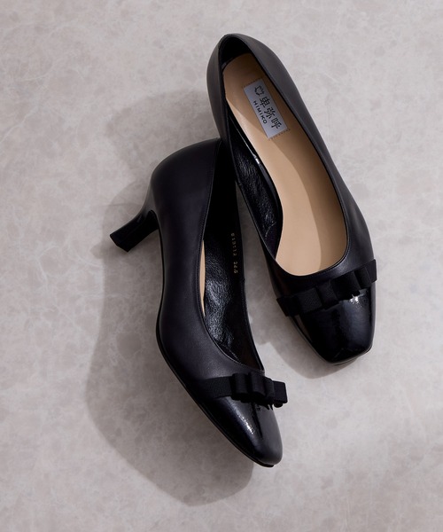 卑弥呼（HIMIKO） パンプス 「Made in Japan」「撥水」リボンデザイン