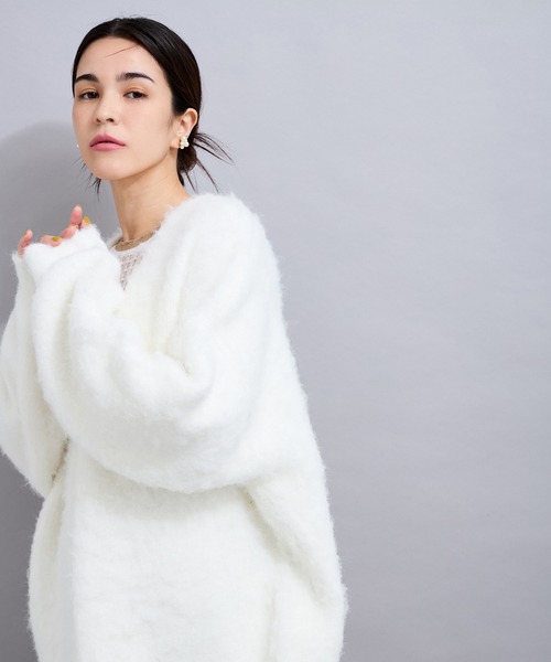 LE CERCLE par rope' カーディガン アルパカタッチヤーンニット