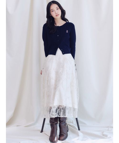 SNIDEL（スナイデル） スカート エンブロイダリースカート : ZOZOTOWN