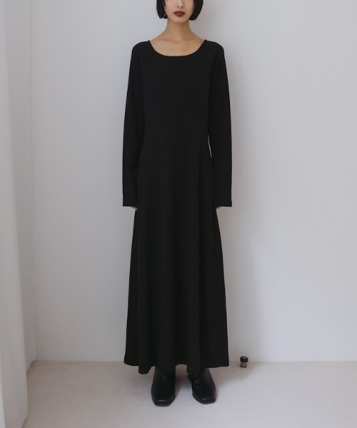 sahara（サハラ） ワンピース Uneck Rib Long Dress/ユーネックリブ