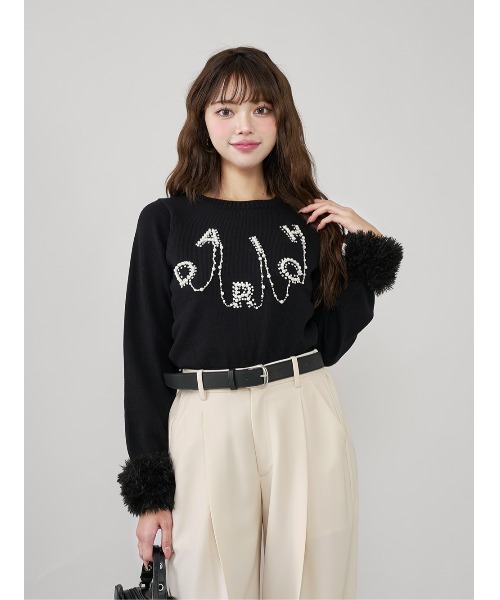 Darich（ダーリッチ） ニット セーター DARICHロゴパールニット