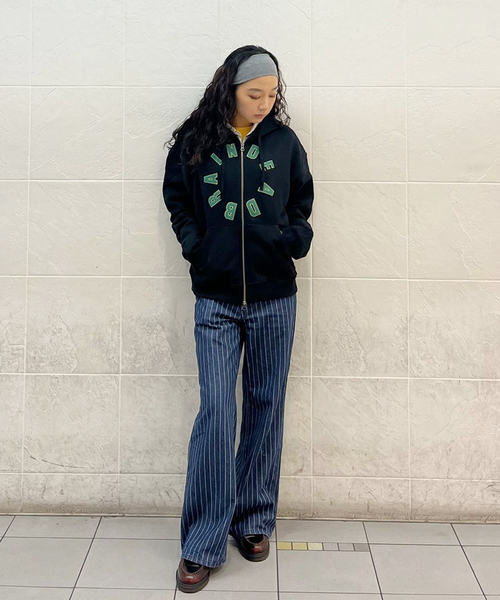 BRAIN DEAD（ブレインデッド） パーカー COLLEGIATE ZIP UP HOODIE