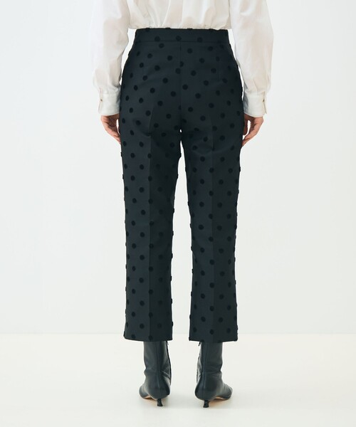 TOMORROWLAND collection パンツ モールポルカドット ベルストレート