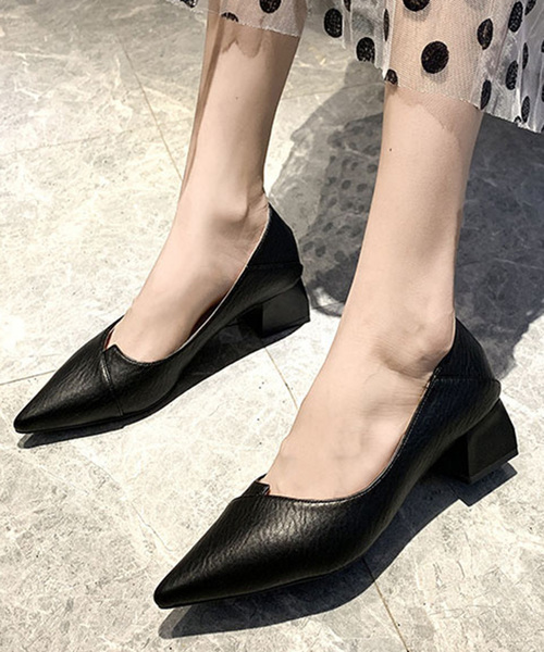 STYLEBLOCK（スタイルブロック） パンプス チャンキーヒールポイン