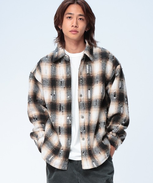 WOODENDOLL ブルゾン アウター 裏ボア オンブレ チェック シャツ
