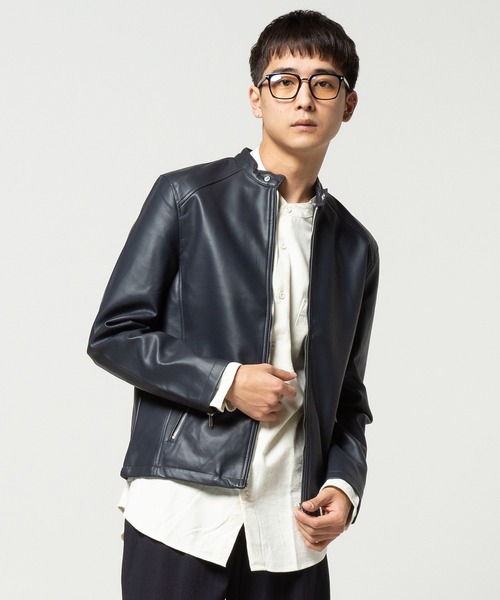 革ジャン ライダース 「WEB限定」 フェイクレザー シングルライダース