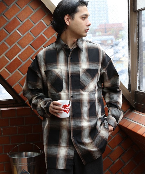 8 シャツ オンブレチェックシャツ メンズ レディース : ZOZOTOWN