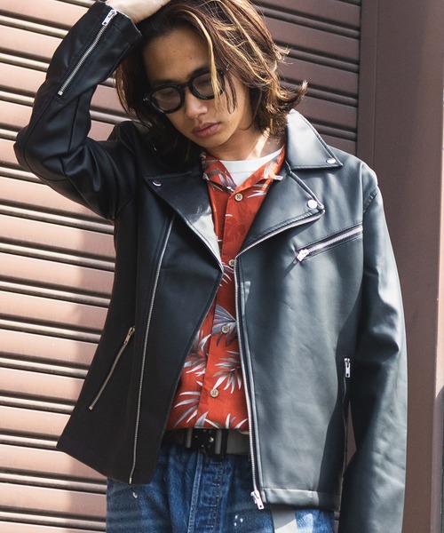 革ジャン ライダース 「WEB限定」 フェイクレザー ダブルライダース