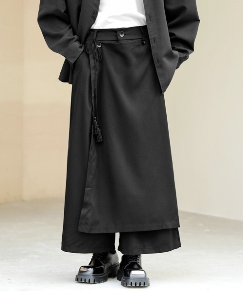 パンツ 「FVLMEN」gimmick skirt ankle pants/ギミック スカート