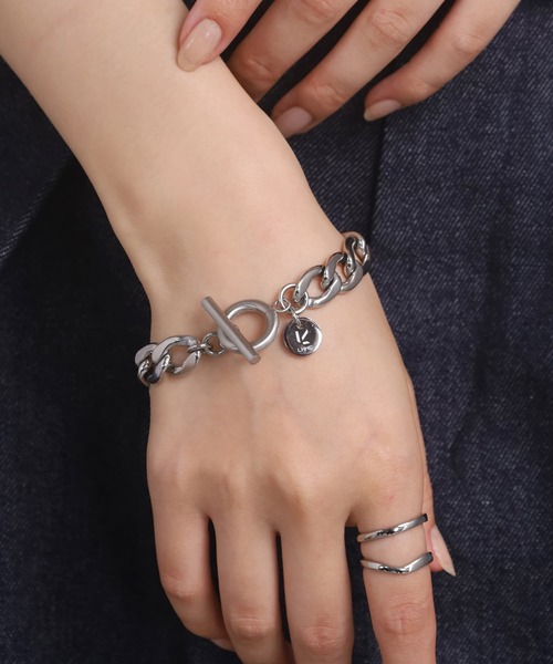 COCOSHNIK（ココシュニック） ブレスレット プラチナ カットビーズ連続