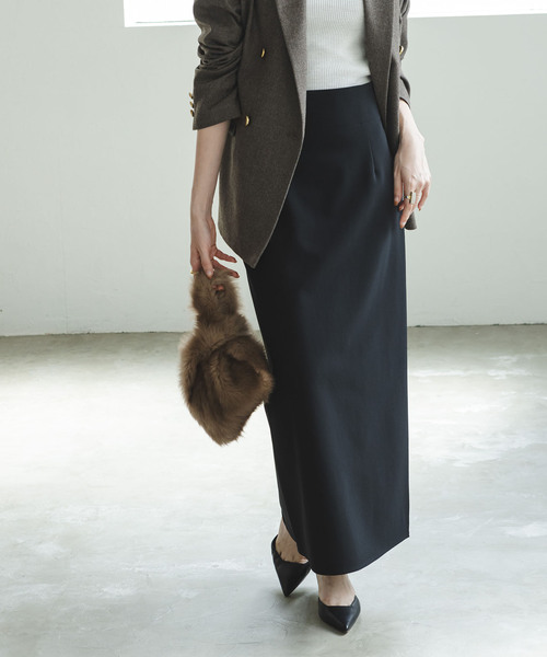 NOBLE（ノーブル） スカート 「追加」ジャージーライクカラータイト