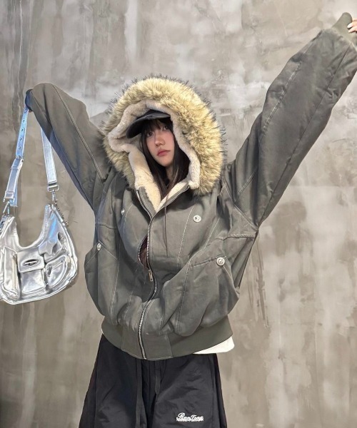 LADY LIKE（レディライク） ブルゾン アウター 2WAYステッチ入り裏