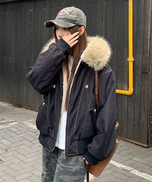 LADY LIKE（レディライク） ブルゾン アウター 2WAYステッチ入り裏