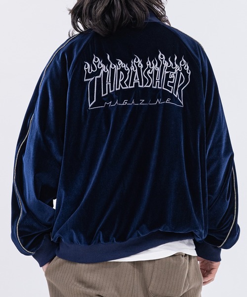 THRASHER（スラッシャー） スカジャン 「at」「THRASHER/スラッシャー