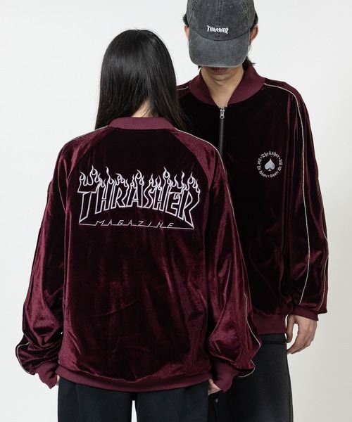THRASHER（スラッシャー） スカジャン 「at」「THRASHER/スラッシャー