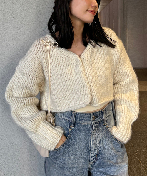 plage（プラージュ） カーディガン roving hand ニットカーディガン