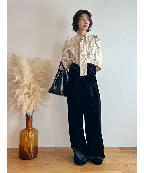 LILY BROWN（リリーブラウン） オールインワン ベロアジャンプスーツ