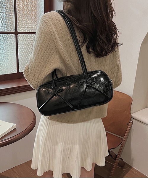 FREE STYLISTS ボストンバッグ Y2K リボン 横長バッグ レディース