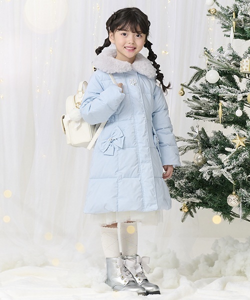 mezzo piano ブルゾン アウター ファー衿つき ウォッシャブル ロング