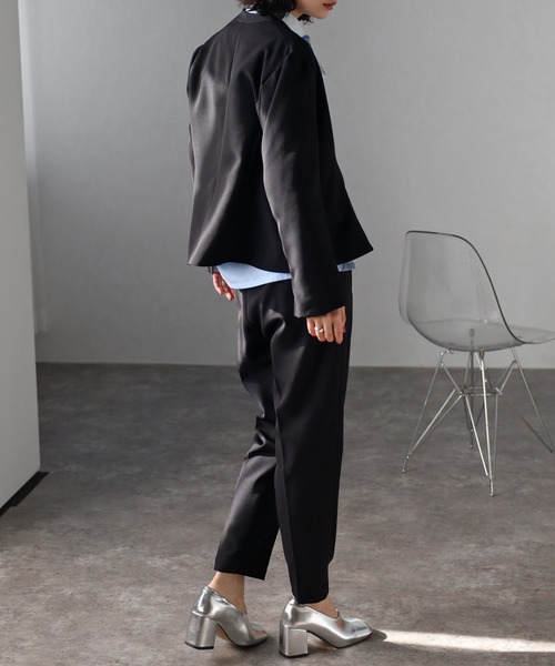 r.（アールドット） ジャケット ノーカラージャケット 「セットアップ