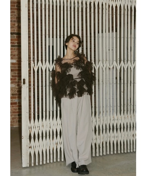 NOTRE emor（ノートルエモア） ブラウス シャツ tulle veil tops