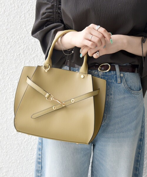 SHIPS any ショルダーバッグ バッグ any: ベルト デザイン 2WAY