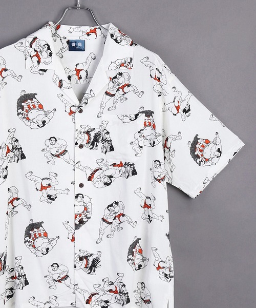 WESTSEA（ウエストシー） シャツ 和柄 半袖 アロハシャツ（龍・鶴