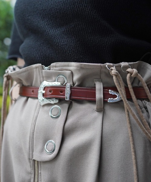 TORY LEATHER（トリーレザー） ベルト 3/4 inch 3-Piece Silver Buckle