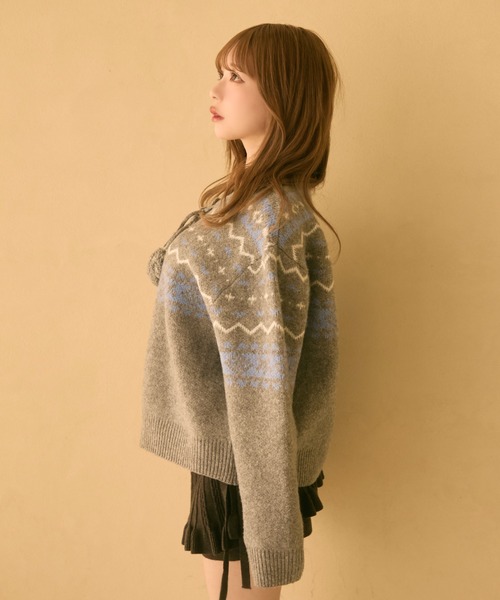 TITTY＆CO.（ティティーアンドコー） カーディガン ノルディック柄