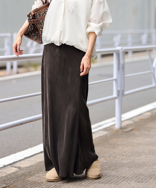 FRAMeWORK（フレームワーク） スカート 「追加」シルキーキュプラ