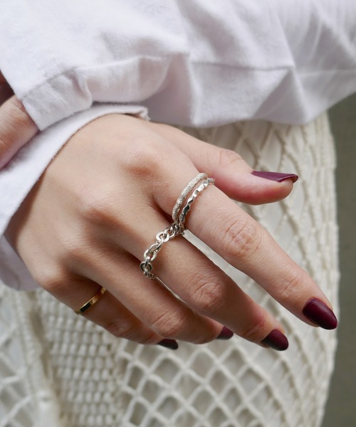 e.m.（イーエム） 指輪 リング SILVER925シンプルチェーンリング