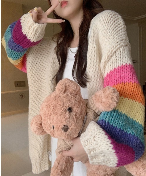 Achic（アシック） カーディガン 柔らかレインボーカーディガン