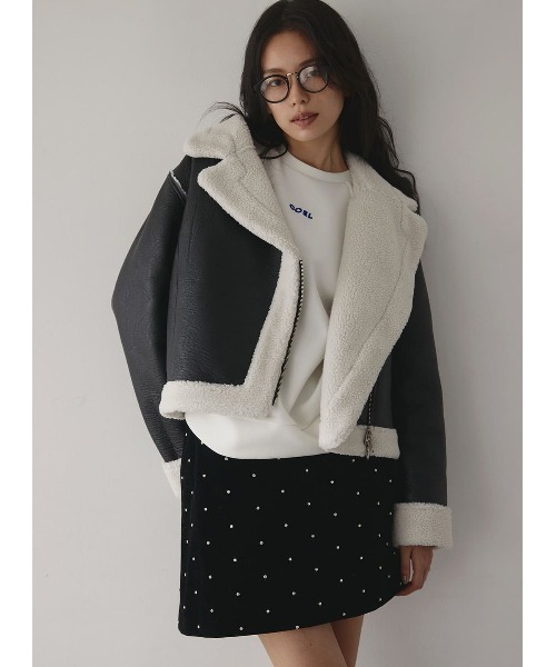 COEL（コエル） レザージャケット ライダース ムートンライダース