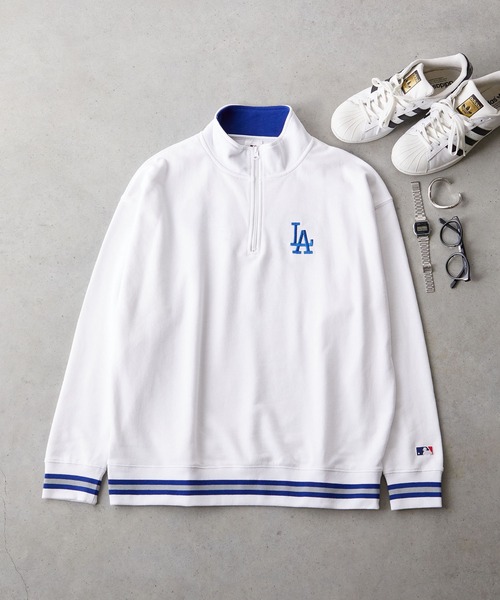 MLB トレーナー スウェット 「MLB」ハーフZIP プルオーバー/メンズ