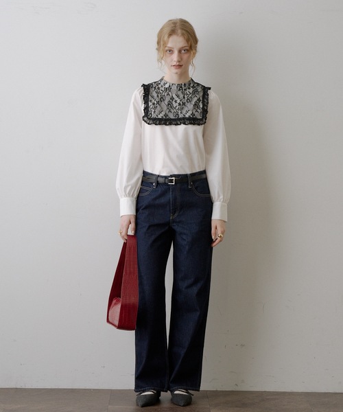 HEIREN ブラウス シャツ 「HEIREN」レースカラーブラウス レディース