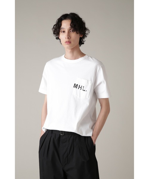 MHL.（エムエイチエル） tシャツ PRINTED COTTON JERSEY メンズ