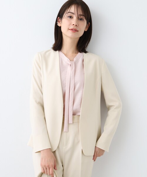 INDIVI（インディヴィ） スーツ 「洗える／UVケア／スーツ」ストレッチ