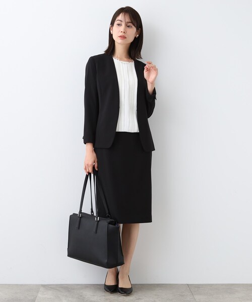 INDIVI（インディヴィ） スーツ 「洗える／UVケア／スーツ」ストレッチ