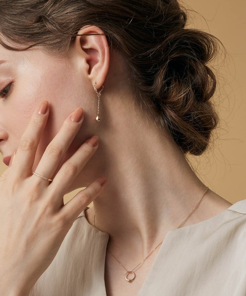 agete（アガット） 指輪 リング K10ベビーリング（エメラルド