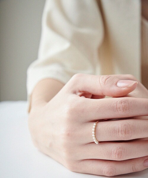 ete（エテ） 指輪 リング 「レイヤード」 K10YG パール リング